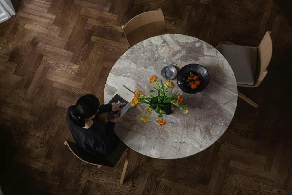 Ready Chair, Upholstered Front, Oak / Bouclé 02