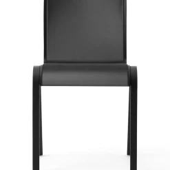 Ready Chair, Upholstered Front, Black Oak / Leather Dakar 0842