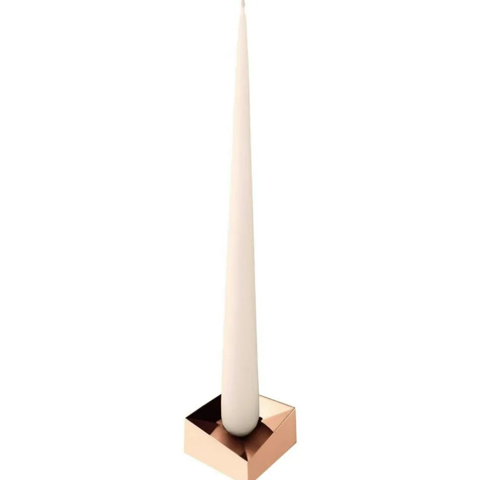 Reflect Candle Holder Small, Brushed Chrome
