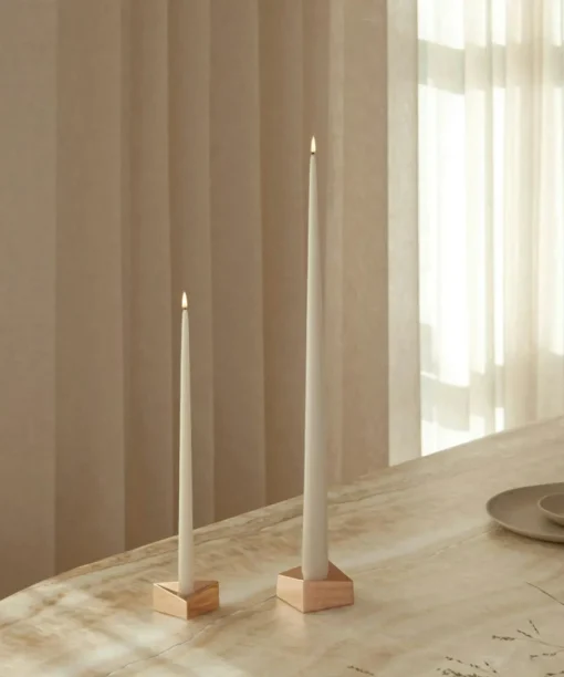 Reflect Candle Holder Small, Brushed Chrome
