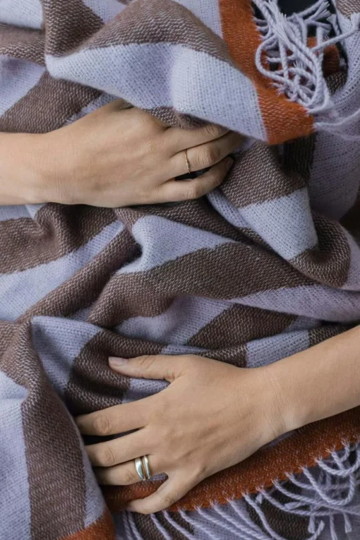 RETRO Throw 125x170 cm, Brown