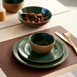 Reversible Table Mat 4-pack, Brown/Black