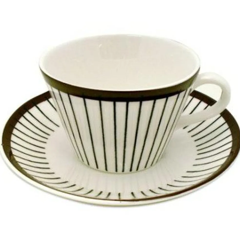 Rib Coffee Cup with Saucer