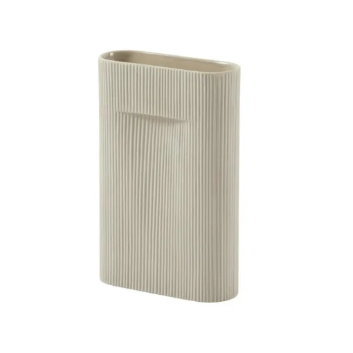 Ridge Vase 35 cm, Beige