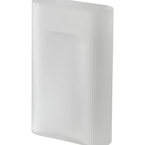 Ridge Vase Frosted Glass 16,5 cm, Taupe