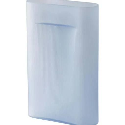 Ridge Vase Frosted Glass 16,5 cm, Taupe