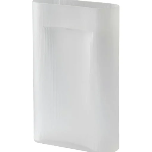 Ridge Vase Frosted Glass 16,5 cm, Taupe