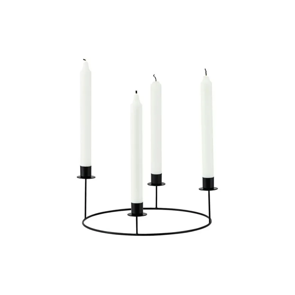 Ring Candle Stand S, Black