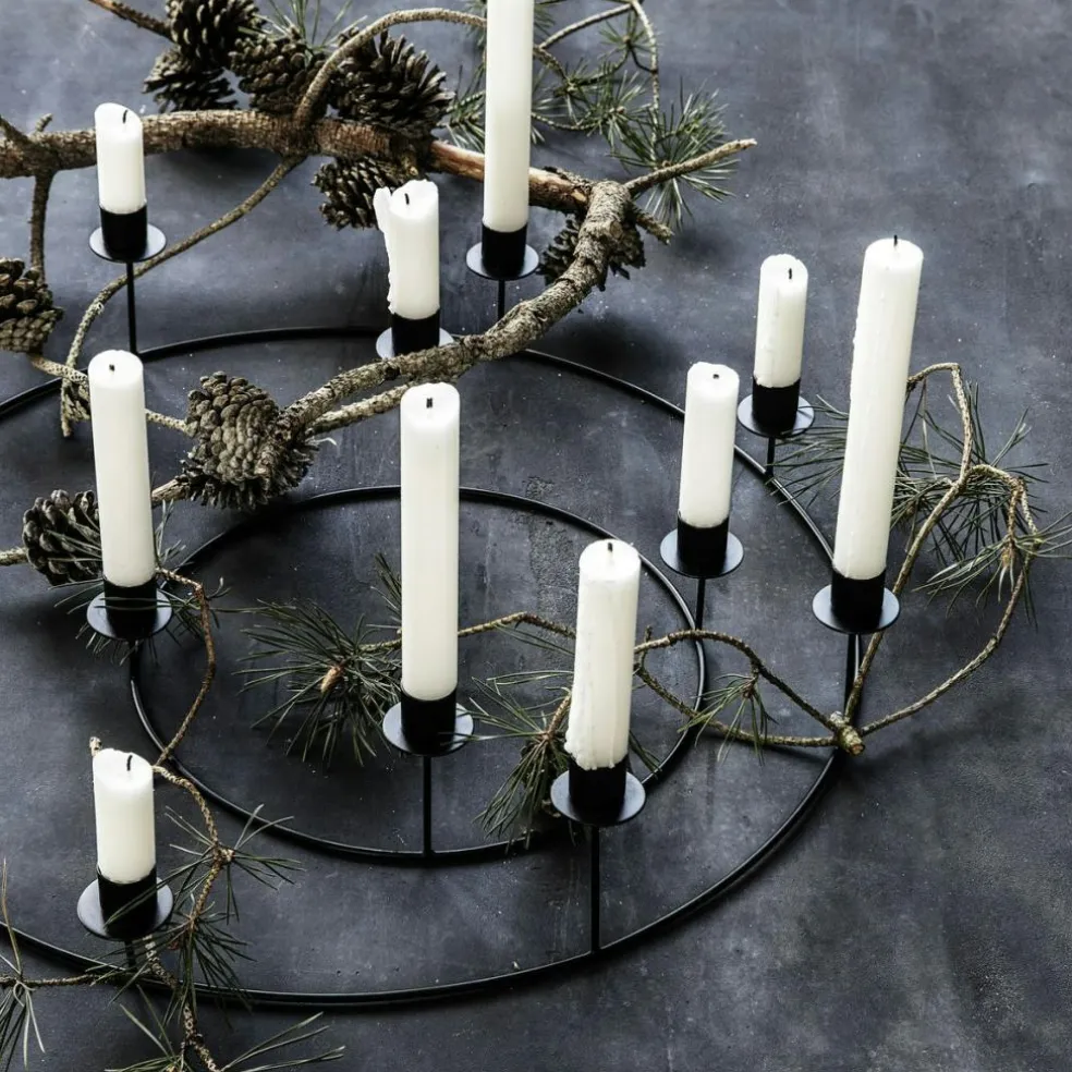 Ring Candle Stand S, Black