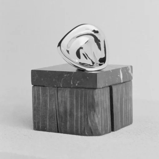 Ripple Knob Wall Hook 9 cm, Silver