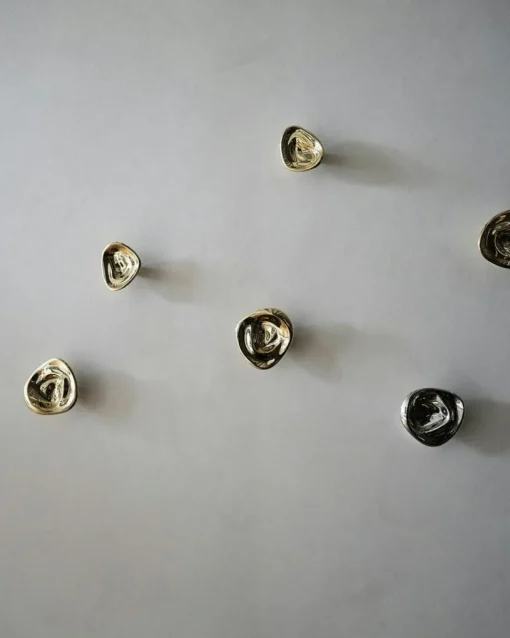 Ripple Knob Wall Hook 9 cm, Silver
