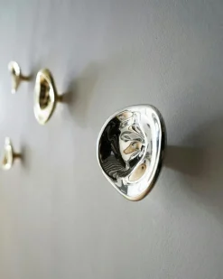 Ripple Knob Wall Hook 9 cm, Silver