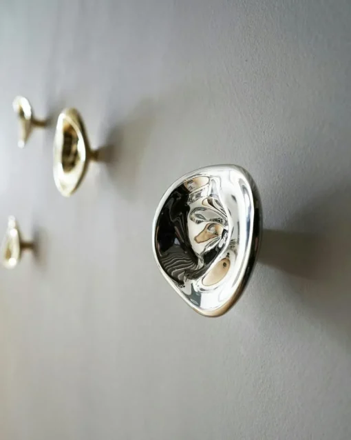 Ripple Knob Wall Hook 9 cm, Silver