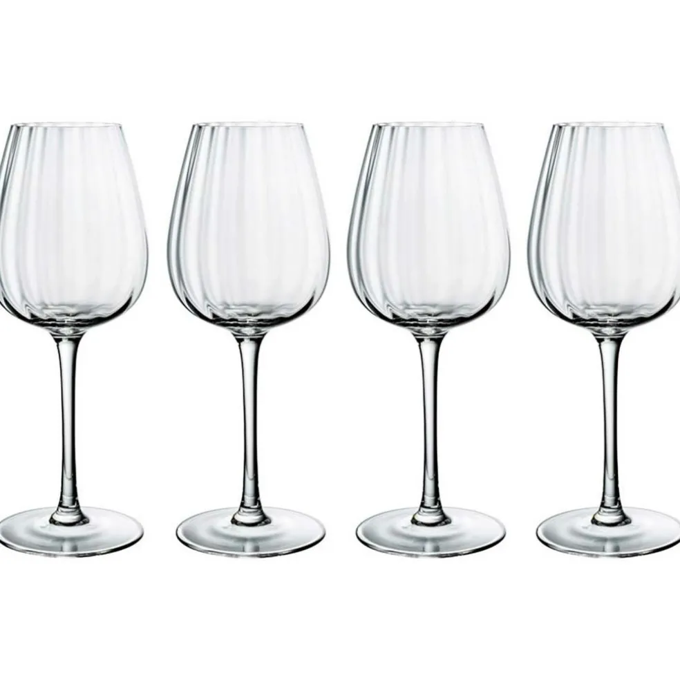 Rose Garden White Wine Glass 4-pack