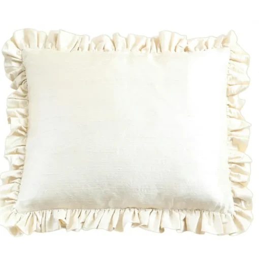 Ruffle Cushion 50x60 cm, Creme