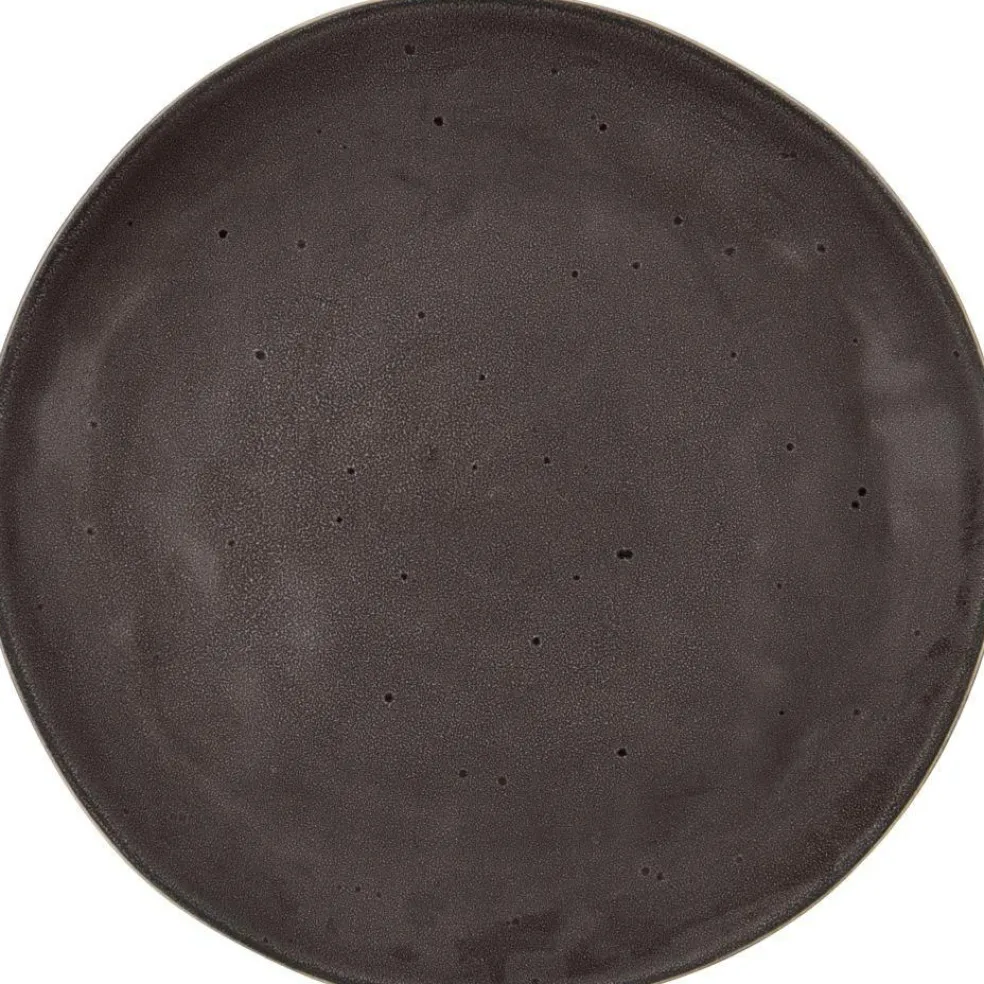 Rustic Dinner Plate Ø27,5 cm, Dark Grey Melange