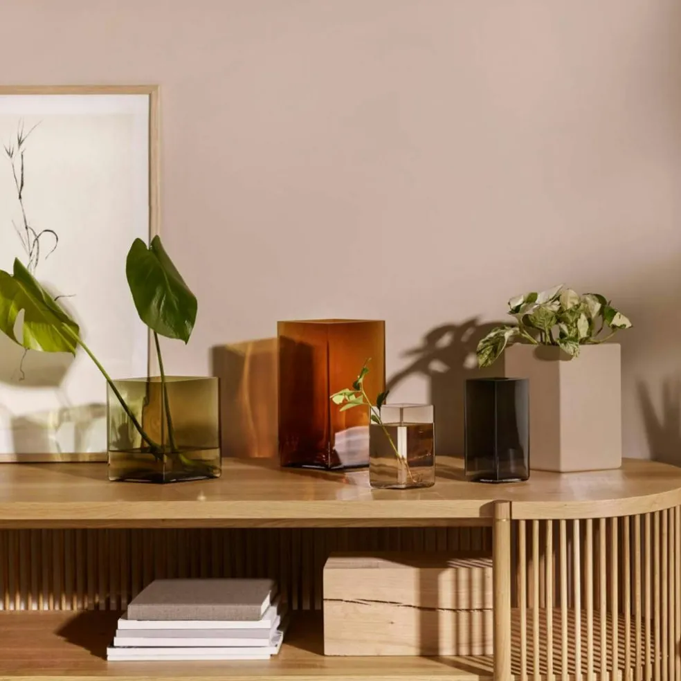 Ruutu Vase 11,5x14 cm, Linen