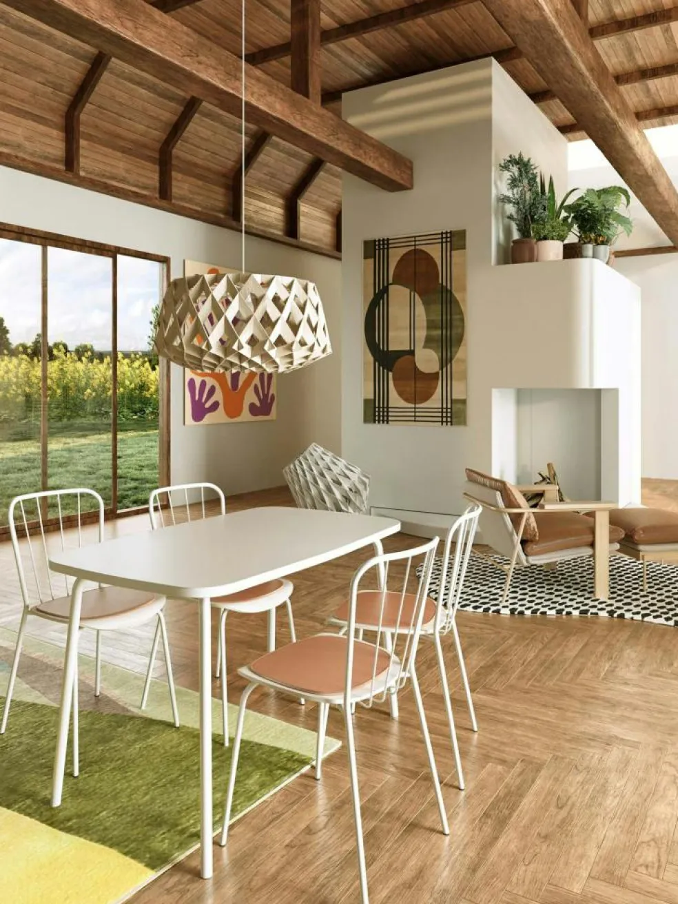 Same Dining Chair, White/White Oak