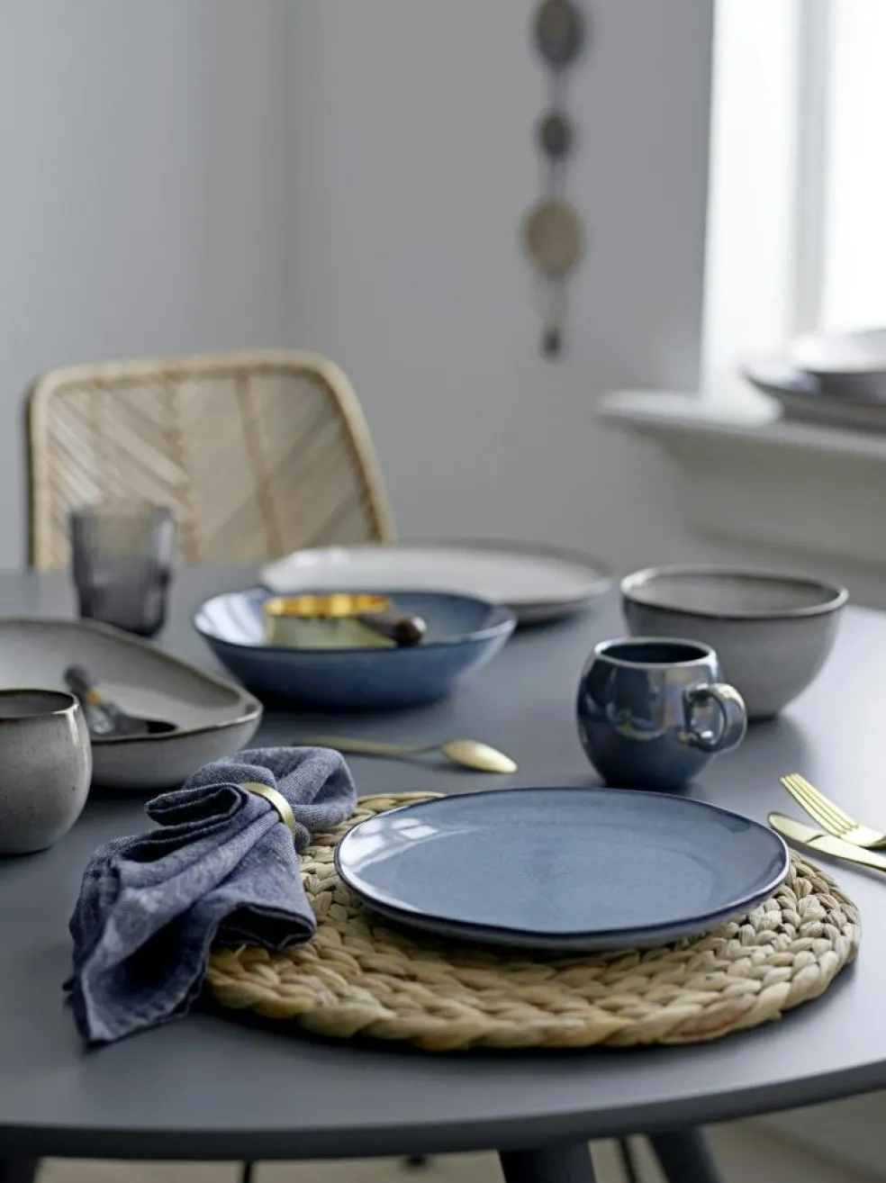 Sandrine Plate Ø28,5 cm, Blue