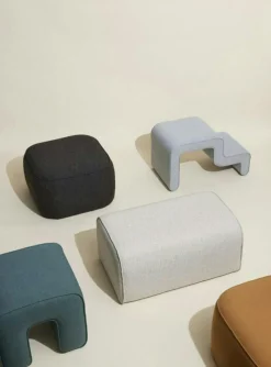 Sculpture Pouf, Dark Grey