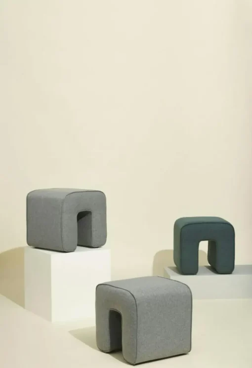 Sculpture Pouf, Dark Grey
