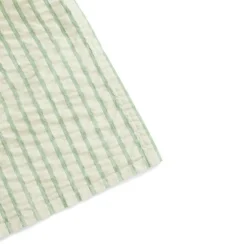 Seersucker Swaddle Blanket 110x110 cm, Stripe Emerald