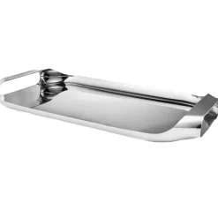 Serving Tray 25x43 cm, Polished Steel