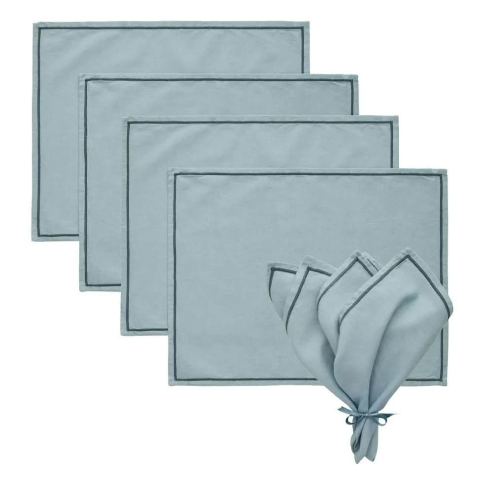 Sienna Textile Set 4 Placemats + 4 Napkins, Sand