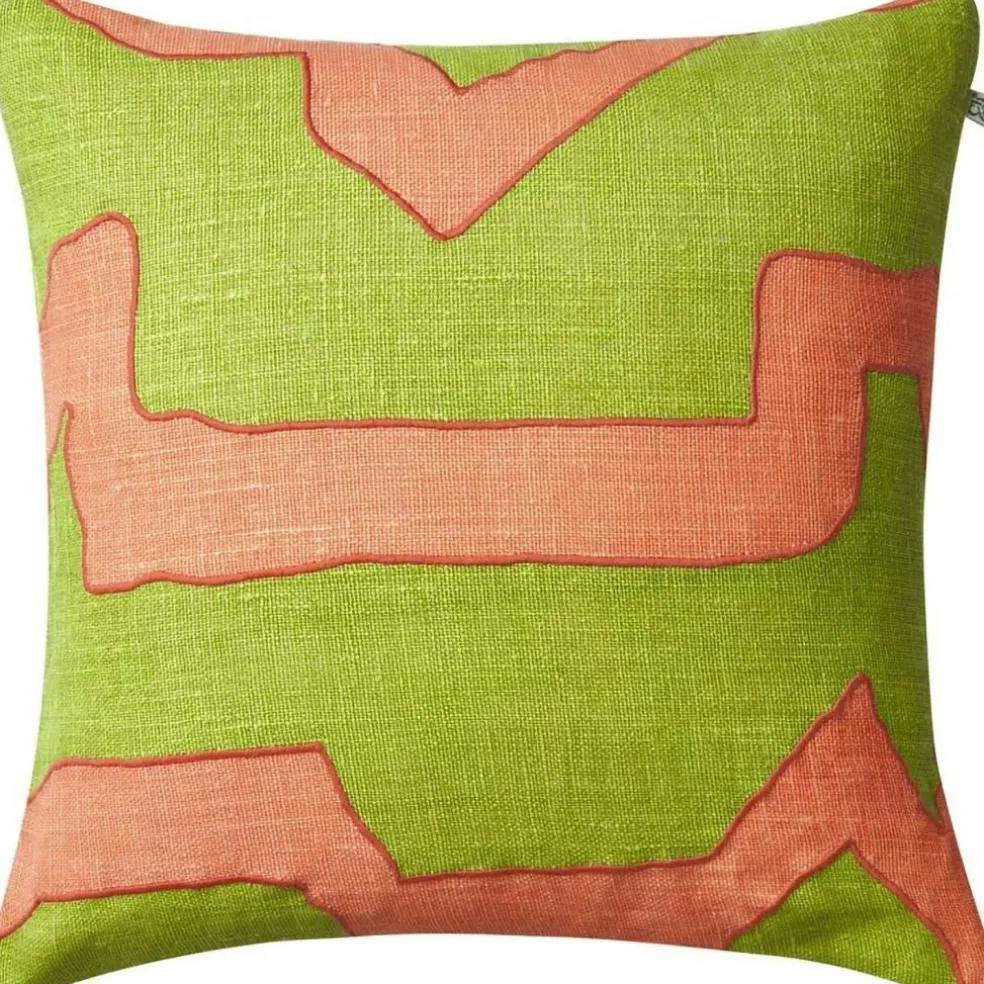 Sikkim Cushion Cover 50x50 cm, Apricot Orange / Khaki