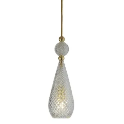 Smykke Pendant Ø12,5 cm, Crystal/Gold
