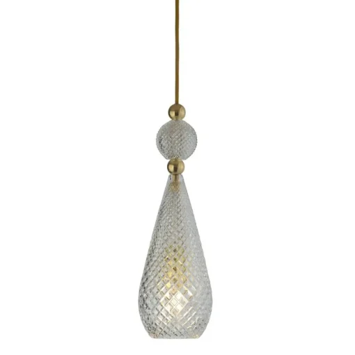 Smykke Pendant Ø12,5 cm, Crystal/Gold