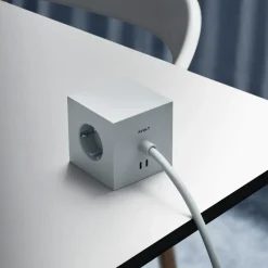 Square 1 Extension Cord With USB-C / Magnet 3 m, Stockholm Black