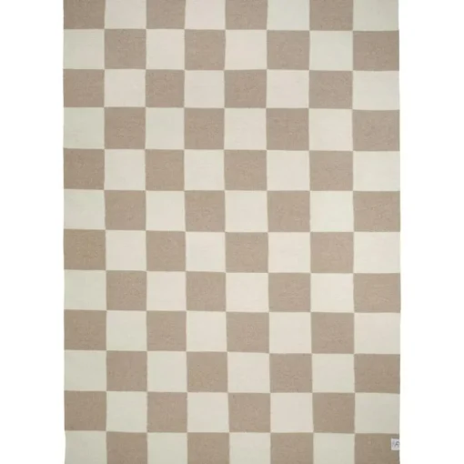 Square Rug 170x230 cm, White/Nature