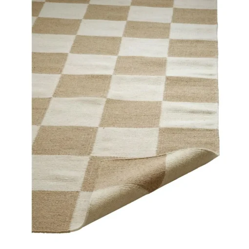 Square Rug 170x230 cm, White/Nature
