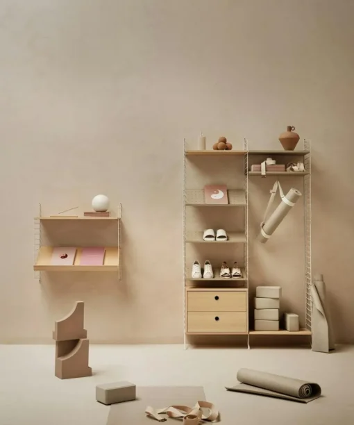 String Chest Of Drawers 78x30 cm, Black Ash