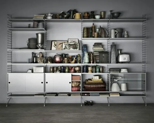 String Magazine Shelf 30x58 cm, Grey