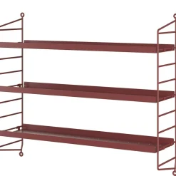 String Pocket Shelf Metal, Oxtorgsröd