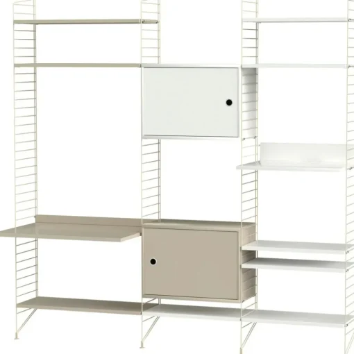 String Shelf Combination P Living Room, White