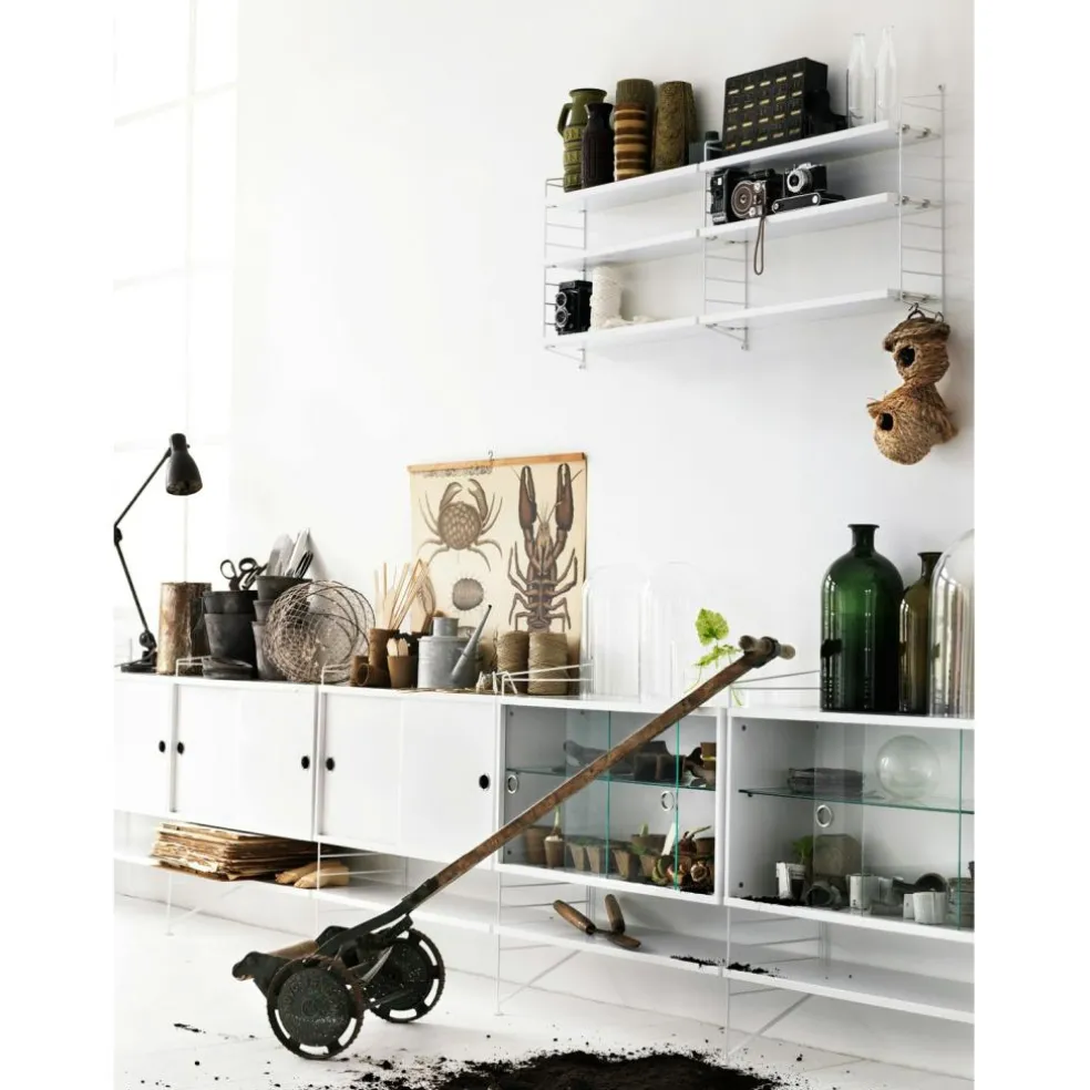 String Shelves 3-pack 58x20 cm, Black Ash