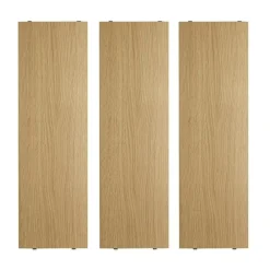 String Shelves 3-pack 58x20 cm, Black Ash