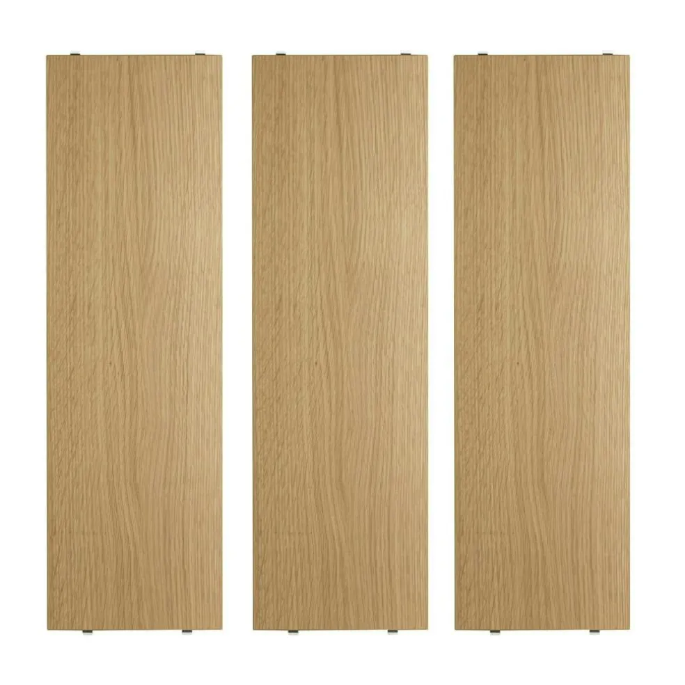 String Shelves 3-pack 58x20 cm, Black Ash