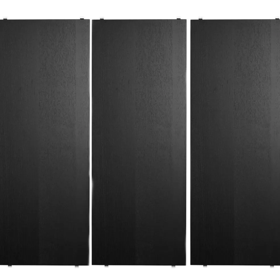 String Shelves 3-pack 58x20 cm, Black Ash