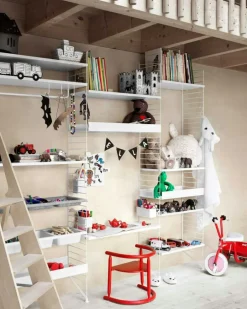 String Shelves 3-pack 58x20 cm, Black Ash