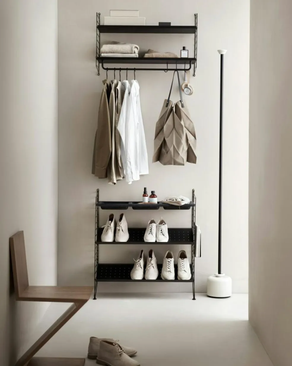 String Shelving System No 12, Black
