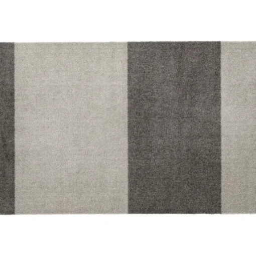 Stripes Rug Steel Grey / Light Grey, 90x200 cm