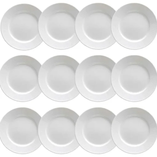Swedish Grace Plate 21 cm Snow (White), 12 Pcs