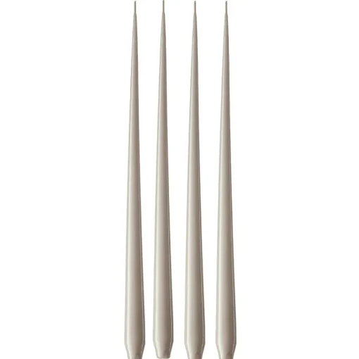 Taper Candle Lacquered 42 cm 4-pack, Ivory