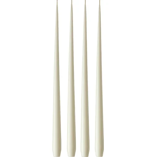 Taper Candle Lacquered 42 cm 4-pack, Ivory