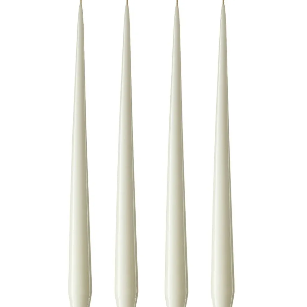 Taper Candle Lacquered 32 cm 4-pack, Ivory