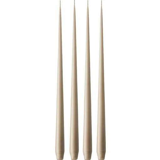 Taper Candles Matte 42 cm 4-pack, Nougat Note